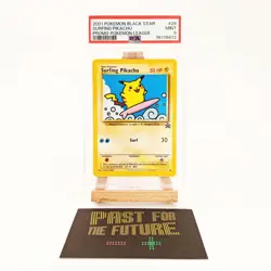 PSA 9 MINT Surfing Pikachu #28 Black Star Promo 2001 Pokemon League - Image 4