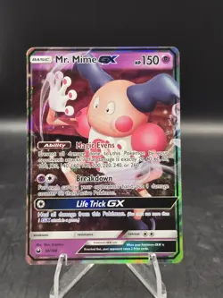 Pokemon TCG Mr. Mime GX 56/168 Sun & Moon Celestial Storm Ultra Rare Holo LP+ - Image 3