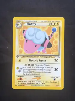 Pokemon Cards: Neo Revelation 1st Edition Uncommon: Flaaffy 28/64 - Image 1