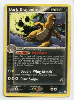 2004 Dark Dragonite 15/109 Team Rocket Returns Regular Pokémon TCG Card - Image 4