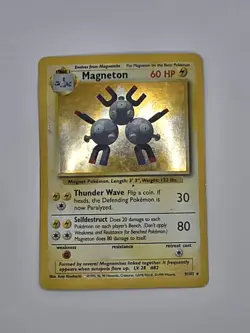Pokémon TCG Magneton Base Set 9/102 Holo 1999-2000 Wizards Base Set MP/HP - Image 1