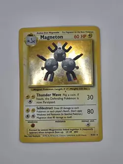 Pokémon TCG Magneton Base Set 9/102 Holo 1999-2000 Wizards Base Set MP/HP - Image 3