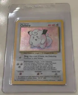 1999 Vintage Pokemon Card Clefairy 5/102 - Base Set Holo Rare  WOTC LP - Image 7