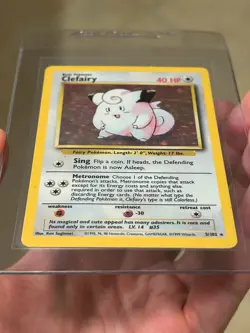 1999 Vintage Pokemon Card Clefairy 5/102 - Base Set Holo Rare  WOTC LP - Image 9