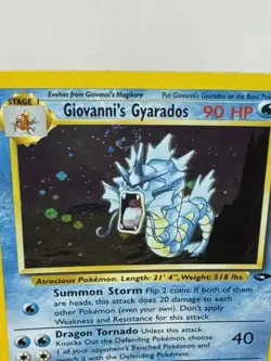 Giovanni's Gyarados 5/132 Holo Rare English Gym Challenge WOTC Pokemon TCG - Image 3