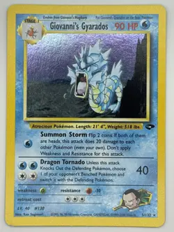 Giovanni's Gyarados 5/132 Holo Rare English Gym Challenge WOTC Pokemon TCG - Image 4