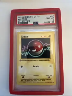 1999 Pokémon Game Voltrob 1st Edition Shadowless #67 PSA 10 - Image 1