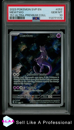 MEWTWO 151 ULTRA-PREMIUM COLL POKEMON SVP EN-SV BLACK STAR PROMO 2023 052 PSA 10 - Image 3