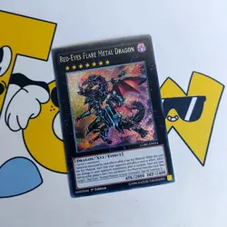 Yugioh Secret Rare Red-Eyes Flare Metal Dragon NM CORE-EN054 1st Edition card - Image 2