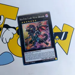 Yugioh Secret Rare Red-Eyes Flare Metal Dragon NM CORE-EN054 1st Edition card - Image 5