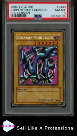 SERPENT NIGHT DRAGON SRL-GERMAN YU-GI-OH! SPELL RULER 2003 G130 PSA 8 - Image 1