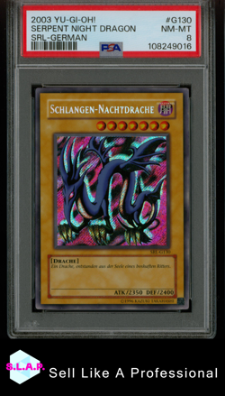 SERPENT NIGHT DRAGON SRL-GERMAN YU-GI-OH! SPELL RULER 2003 G130 PSA 8 - Image 3