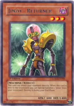 Yugioh! LP Jinzo - Returner - LODT-EN006 - Rare - 1st Edition Lightly Played, En - Image 2