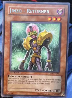 Yu-Gi-Oh! TCG Jinzo - Returner Light of Destruction LODT-EN006 1st Ed Rare LP - Image 1