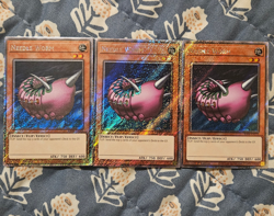 3x Yu-Gi-Oh! Needle Worm RA04-EN112 Platinum Secret Rare Playset - Image 7