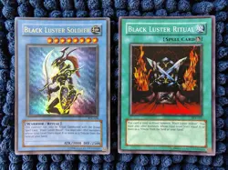 1996 Konami Yu-Gi-Oh! Evolution -Black Luster Soldier & Ritual Holos -SYE-024-25 - Image 1
