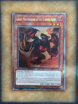 Yugioh Graff, Malebranche of the Burning Abyss RA04-EN234 Platinum Secret 1st NM - Image 1