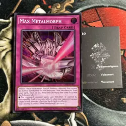 Max Metalmorph OP28 Yugioh Card NM Super Rare OTS 28 | Rare Collectible! - Image 1