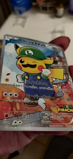 *Custom-made*High Quality, 2card Set Mario&Luigi Pikachu Set,"Display-cards" - Image 4