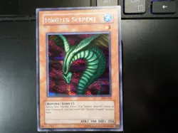 PT12 YUGIOH SINISTER SERPENT SDD-002 SECRET RARE M/NM GAME PROMO - Image 1