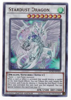 Yugioh - Stardust Dragon - DUPO-EN103 - Ultra Rare  - Limited Edition - Image 3