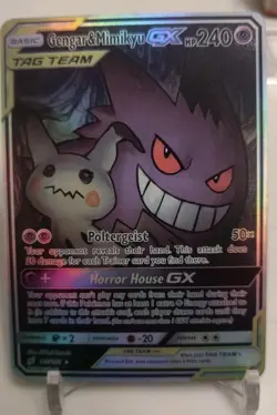 *Custom-made* High Quality,Textured Holo, Mimique Gengar Tagteam"Display Card" - Image 1