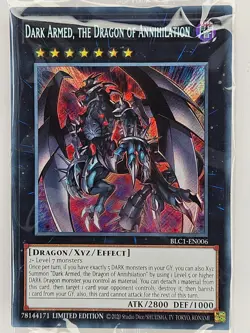 ㊙️ Yu Gi Oh - BLC1-EN006 Dark Armed, The Dragon Of Annihilation - Secret  SEALED - Image 1