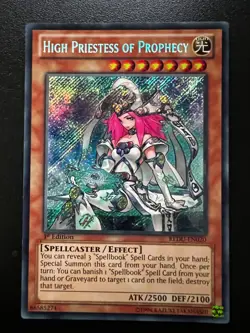 High Priestess of Prophecy REDU-EN020 Secret Rare 1st Edition Near Mint Yugioh - Image 1