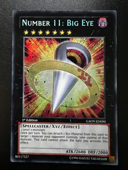 Number 11: Big Eye GAOV-EN090 Secret Rare 1st Edition Near Mint Yugioh - Image 3