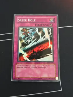 Saber Hole ABPF-EN073 Absolute Powerforce Unlimited LP Super Rare Yugioh Card - Image 1