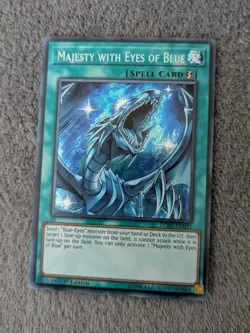 YUGIOH MAJESTY WITH EYES OF BLUE SECRET RARE LCKC-EN031 1ST EDITION - Image 2