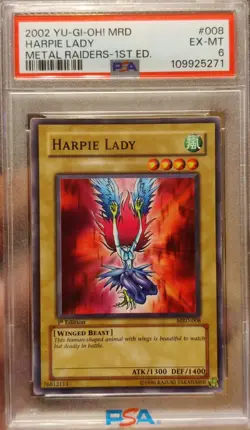 PSA 6 - MRD-008 - 1st Edition - Harpie Lady - Yu-Gi-Oh! NA - Uncensored Art -... - Image 3
