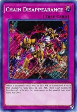 Yugioh Chain Disappearance Secret Rare LCKC Unlimited - Image 2