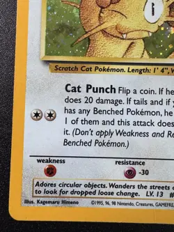 Meowth GB Promo 10 Black Star WoTC Pokemon Card Holo Foil Rare HP - Image 5