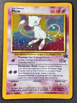 Mew WoTC Black Star Promo #9 Pokemon Card Holo Foil Rare LP - Image 1