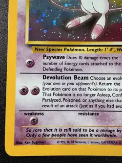 Mew WoTC Black Star Promo #9 Pokemon Card Holo Foil Rare LP - Image 5