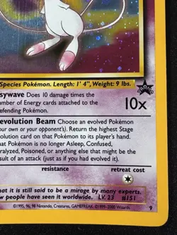 Mew WoTC Black Star Promo #9 Pokemon Card Holo Foil Rare LP - Image 6