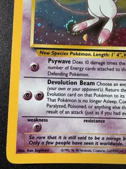 Mew WoTC Black Star Promo #9 Pokemon Card Holo Foil Rare Swirl LP - Image 5