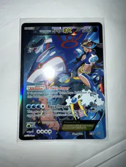 Pokemon TCG Double Crisis Team Aqua's Kyogre EX Full Art Holo Card #6/34 - Image 1