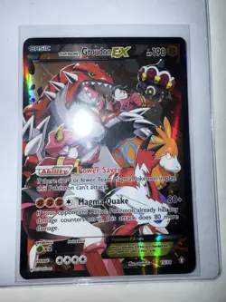 PokÃ©mon TCG Team Magma's Groudon-EX Double Crisis Holofoil Ultra Rare Card 15/34 - Image 1