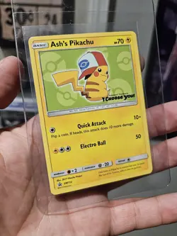 Ash's Pikachu #SM112 Pokemon Card I Choose You Promo - Image 1
