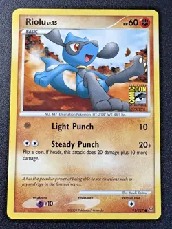 2009 SDCC Riolu 91/127 Platinum Comic-Con Exclusive Promo Pokemon Card Rare MP - Image 1