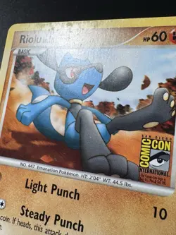 2009 SDCC Riolu 91/127 Platinum Comic-Con Exclusive Promo Pokemon Card Rare MP - Image 11
