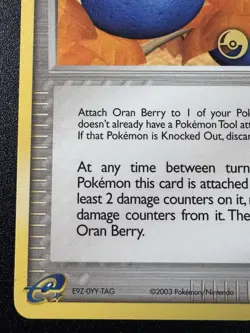 Winner Oran Berry 85/109 Ruby & Sapphire e-League Prize Pokemon Card Rare MP - Image 5