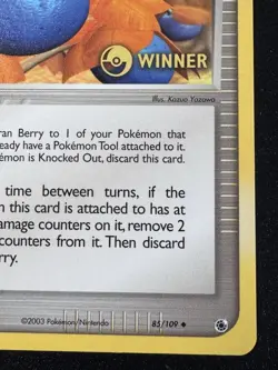 Winner Oran Berry 85/109 Ruby & Sapphire e-League Prize Pokemon Card Rare MP - Image 6