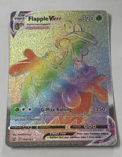 Pokemon Battle Styles Flapple VMAX 164/163 Rainbow Secret Rare NM - Image 1