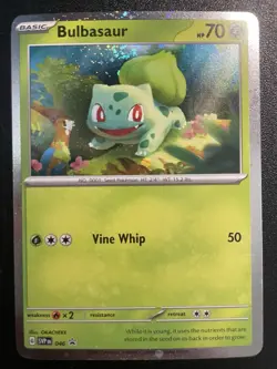 Bulbasaur 046 SWIRL S&V 151 Promo Card Cosmos Holo NM Pokemon 2023 - Image 1