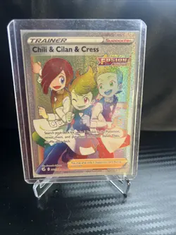 PokÃ©mon TCG Chili & Cilan & Cress Fusion Strike Holo Card 273/264 Secret Rare - Image 1