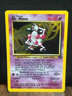 Mr. Mime 6/64 Holo Jungle Set Rare Pokemon Card WOTC LP-NM  - Image 1