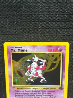 Mr. Mime 6/64 Holo Jungle Set Rare Pokemon Card WOTC LP-NM  - Image 2